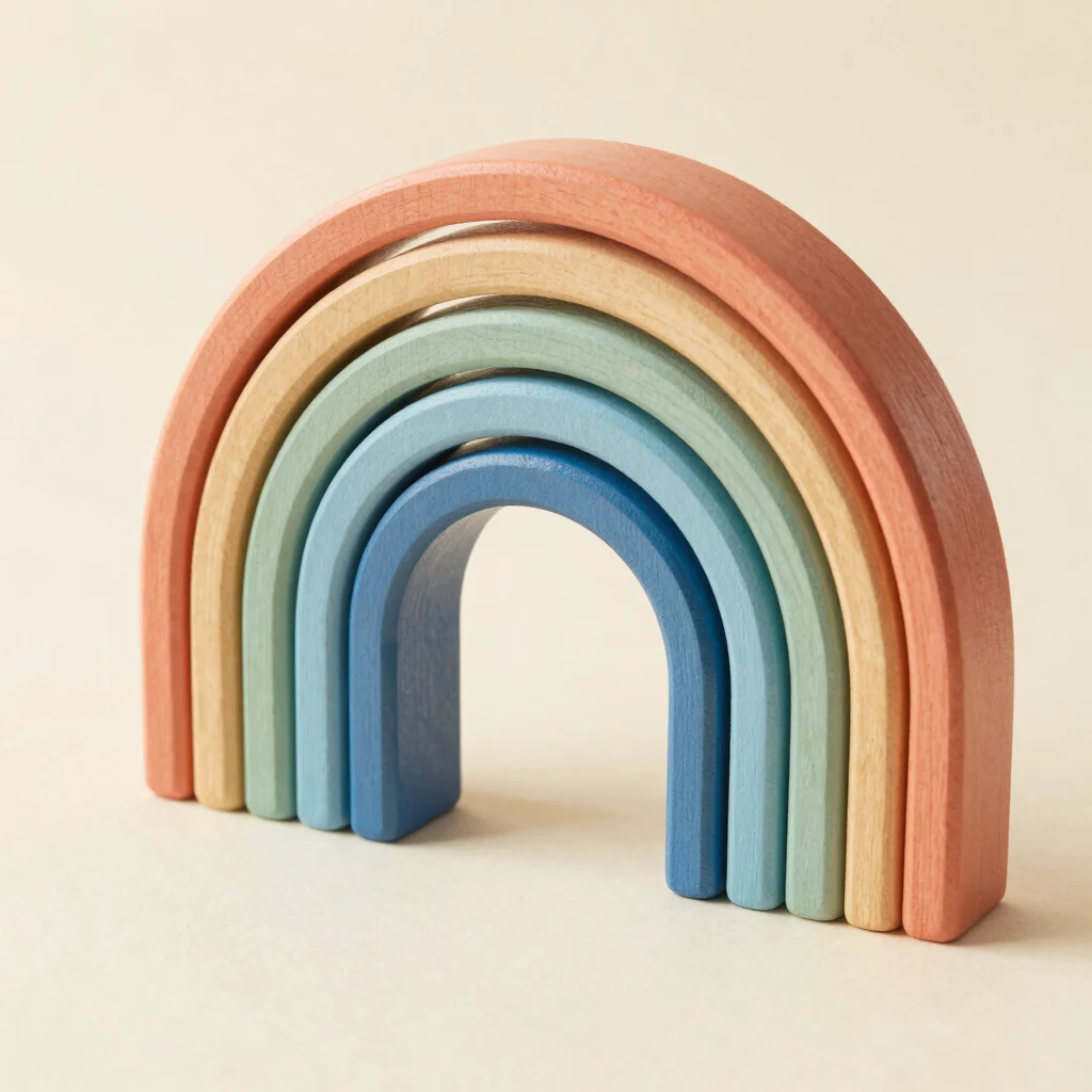 Rainbow Stacking Wooden Arch Set