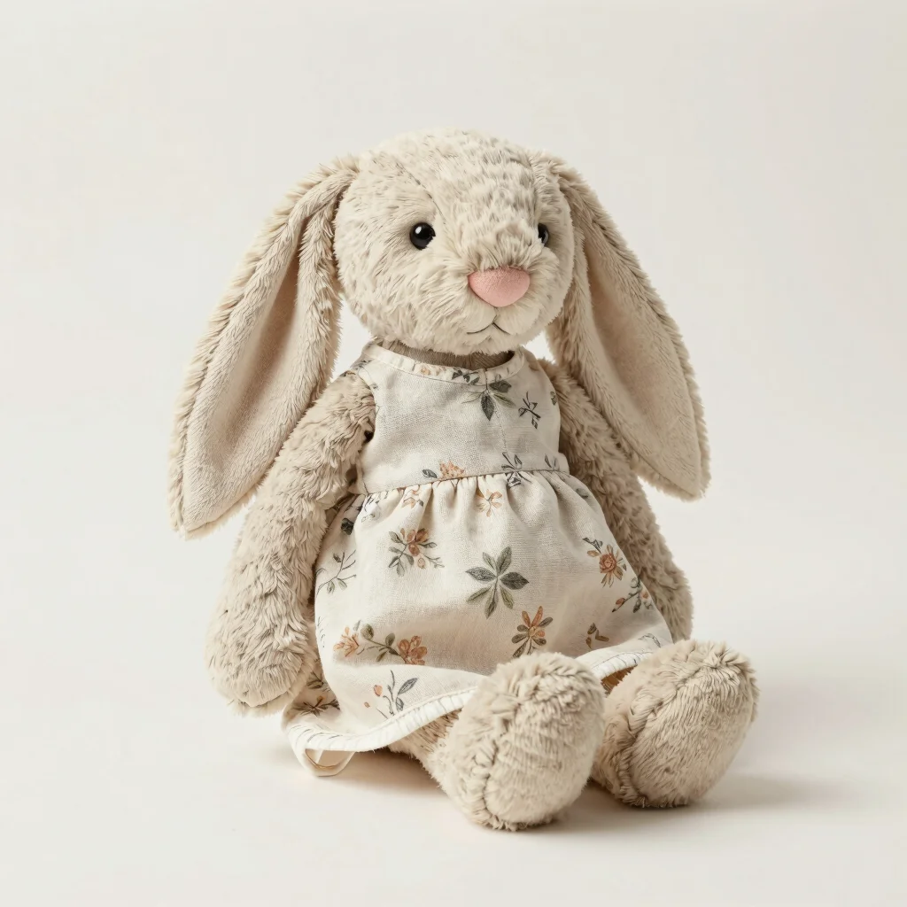 Heirloom Linen Fabric Bunny Doll